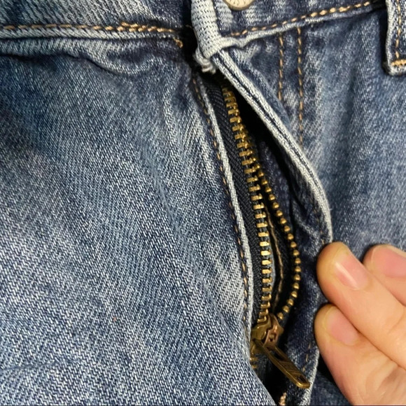 Mini Skirt Denim Jean Micro Skirt Denim Summer Distressed Deconstructed Size 7 - Picture 8 of 9